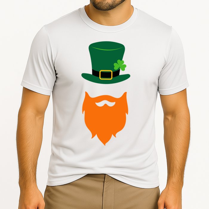 St Patrick's Day Beard Guy Funny Performance Shirt