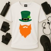 St Patrick's Day Beard Guy Funny Performance Shirt