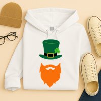 St Patrick's Day Beard Guy Funny Hoodie