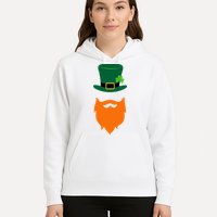 St Patrick's Day Beard Guy Funny Hoodie