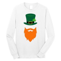 St Patrick's Day Beard Guy Funny Long Sleeve Shirt