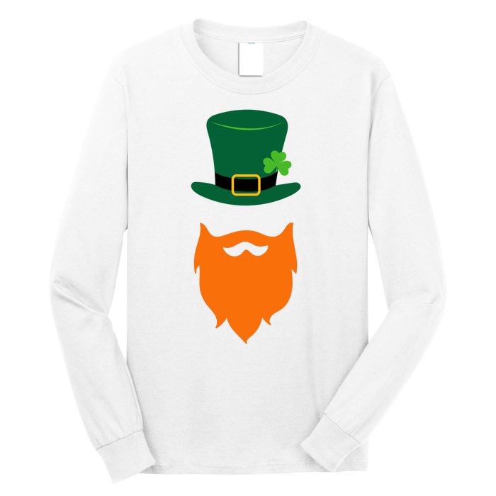 St Patrick's Day Beard Guy Funny Long Sleeve Shirt