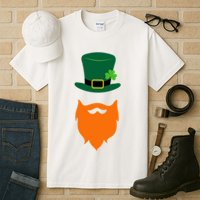 St Patrick's Day Beard Guy Funny Tall T-Shirt