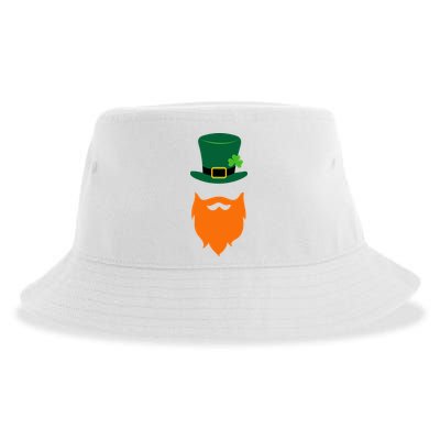 St Patrick's Day Beard Guy Funny Sustainable Bucket Hat