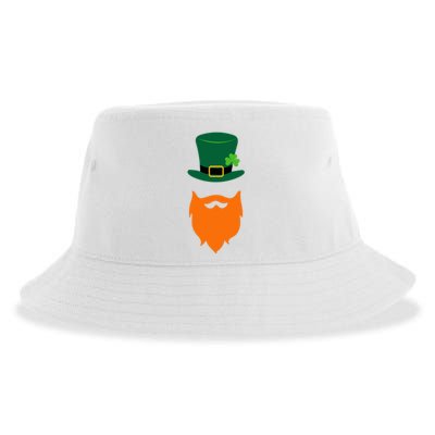 St Patrick's Day Beard Guy Funny Sustainable Bucket Hat