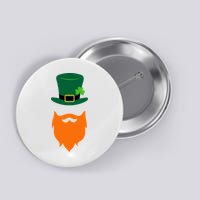 St Patrick's Day Beard Guy Funny Button
