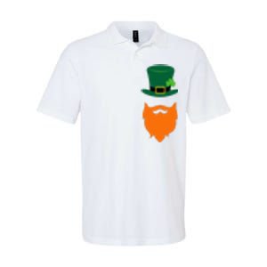 St Patrick's Day Beard Guy Funny Softstyle Adult Sport Polo