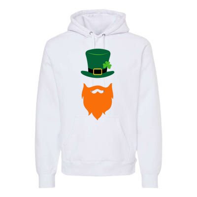 St Patrick's Day Beard Guy Funny Premium Hoodie