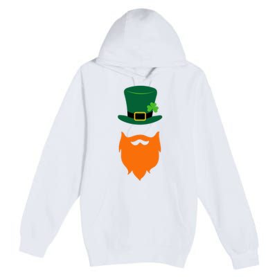 St Patrick's Day Beard Guy Funny Premium Pullover Hoodie