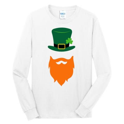 St Patrick's Day Beard Guy Funny Tall Long Sleeve T-Shirt