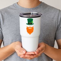 St Patrick's Day Beard Guy Funny Tumbler