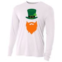 St Patrick's Day Beard Guy Funny Cooling Performance Long Sleeve Crew