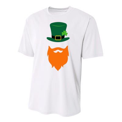 St Patrick's Day Beard Guy Funny Performance Sprint T-Shirt