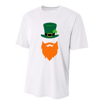 St Patrick's Day Beard Guy Funny Youth Performance Sprint T-Shirt