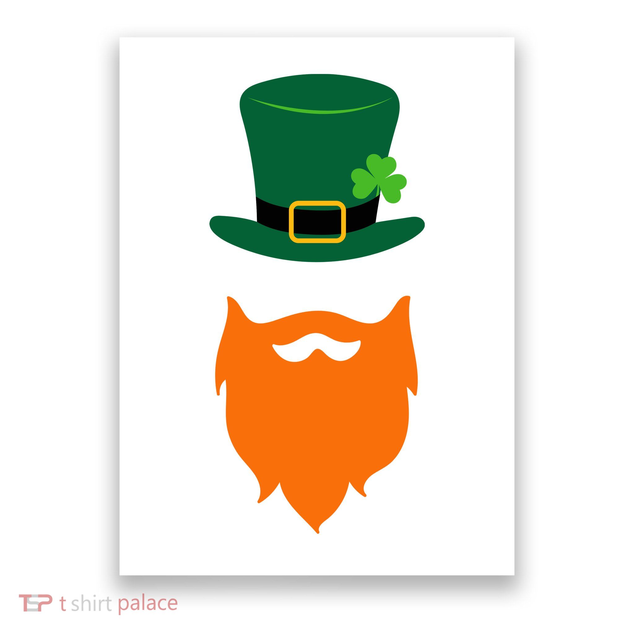 St Patrick's Day Beard Guy Funny Poster