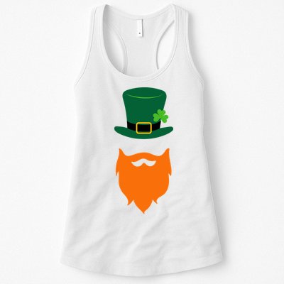 St Patrick's Day Beard Guy Funny Womens Tank Top