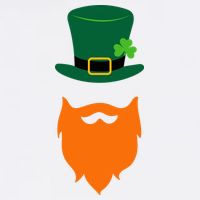 St Patrick's Day Beard Guy Funny Baby Bodysuit