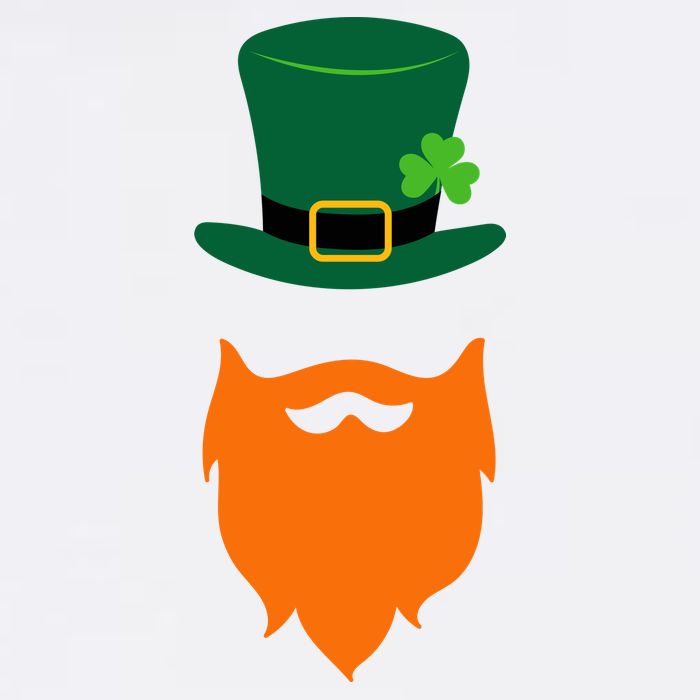 St Patrick's Day Beard Guy Funny Baby Bodysuit