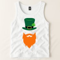 St Patrick's Day Beard Guy Funny Tank Top