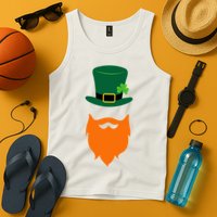 St Patrick's Day Beard Guy Funny Tank Top