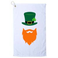 St Patrick's Day Beard Guy Funny Golf Towel