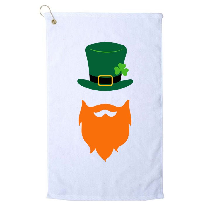 St Patrick's Day Beard Guy Funny Golf Towel