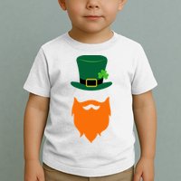 St Patrick's Day Beard Guy Funny Toddler T-Shirt