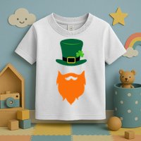 St Patrick's Day Beard Guy Funny Toddler T-Shirt