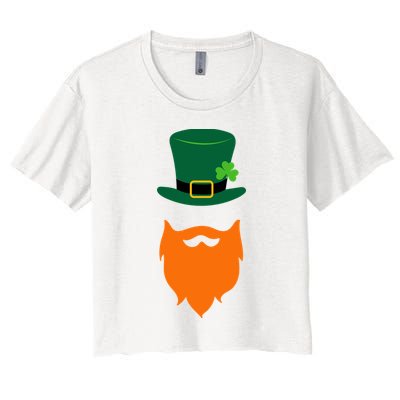 St Patrick's Day Beard Guy Funny Crop Top