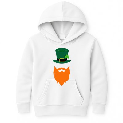 St Patrick's Day Beard Guy Funny Kids Hoodie