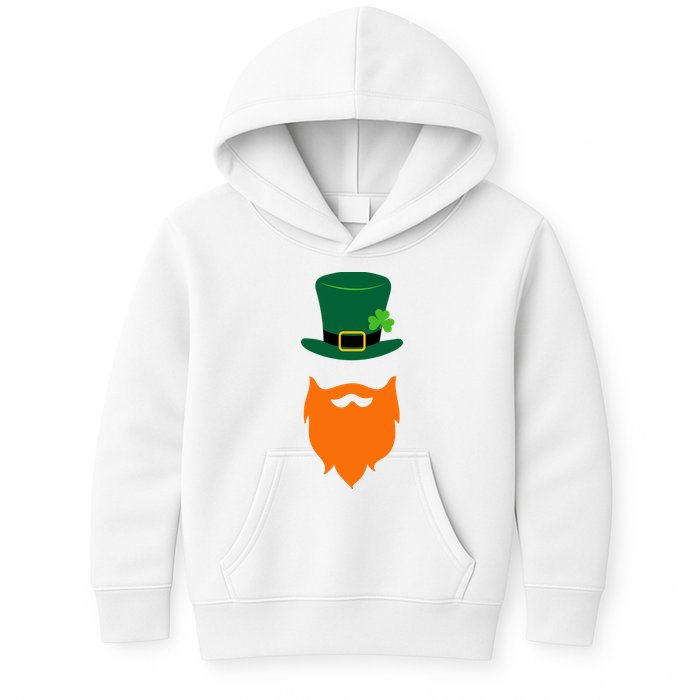 St Patrick's Day Beard Guy Funny Kids Hoodie