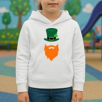 St Patrick's Day Beard Guy Funny Kids Hoodie