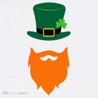 St Patrick's Day Beard Guy Funny Short Acrylic Beanie