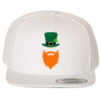 St Patrick's Day Beard Guy Funny Wool Snapback Cap