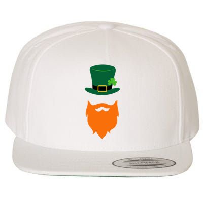 St Patrick's Day Beard Guy Funny Wool Snapback Cap