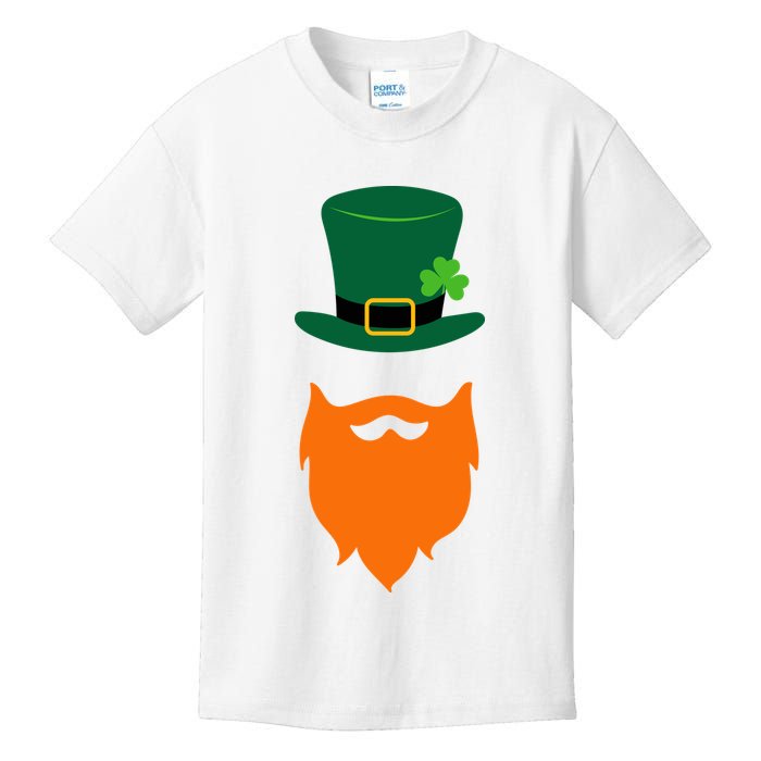 St Patrick's Day Beard Guy Funny Kids T-Shirt