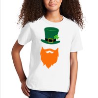 St Patrick's Day Beard Guy Funny Kids T-Shirt