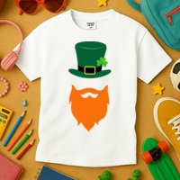 St Patrick's Day Beard Guy Funny Kids T-Shirt