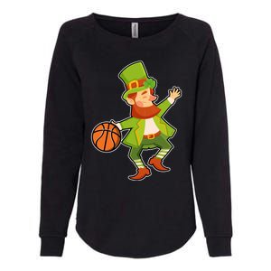 St Patricks Day Basketball Leprechaun Basketball Gift Womens California Wash Sweatshirt