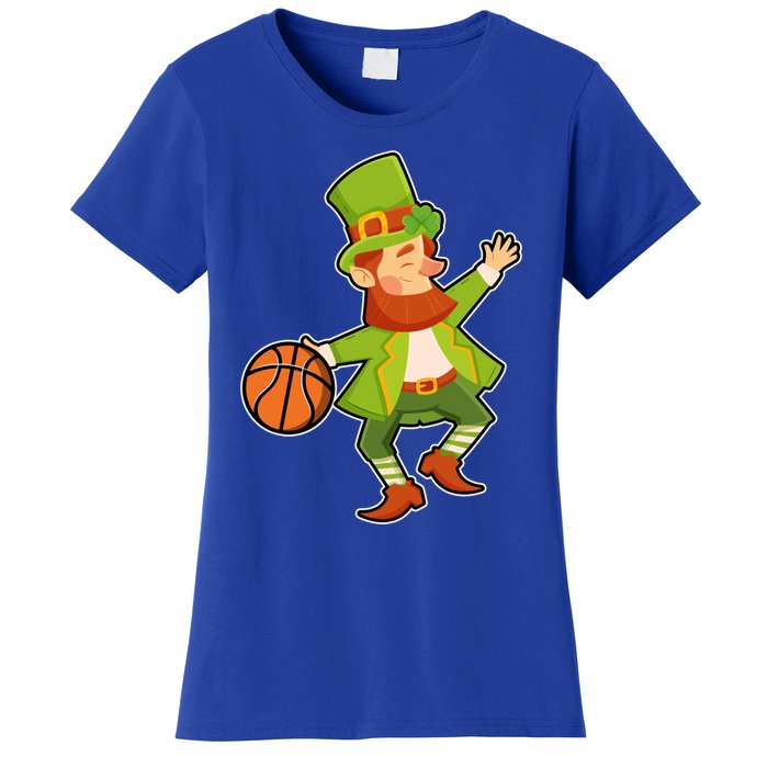 St Patricks Day Basketball Leprechaun Basketball Gift Women's T-Shirt