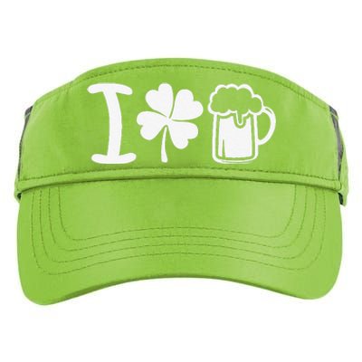 Saint Patrick's Day I Love Beer Funny Adult Drive Performance Visor