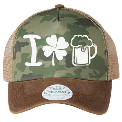 Saint Patrick's Day I Love Beer Funny Legacy Tie Dye Trucker Hat