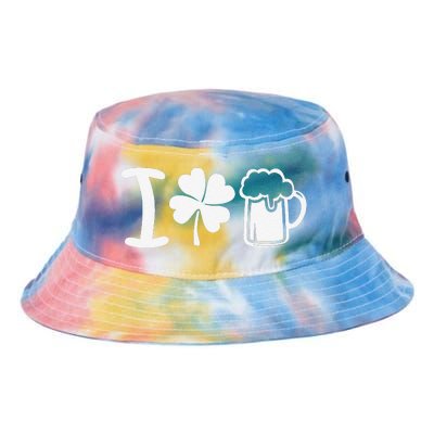 Saint Patrick's Day I Love Beer Funny Tie Dye Newport Bucket Hat