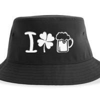 Saint Patrick's Day I Love Beer Funny Sustainable Bucket Hat