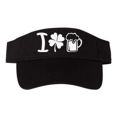 Saint Patrick's Day I Love Beer Funny Valucap Bio-Washed Visor