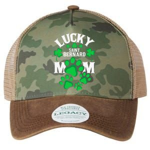 St Patrick's Day Lucky Saint Bernard Dog Mom Legacy Tie Dye Trucker Hat