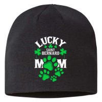 St Patrick's Day Lucky Saint Bernard Dog Mom Sustainable Beanie