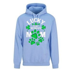 St Patrick's Day Lucky Saint Bernard Dog Mom Unisex Surf Hoodie