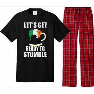 Saint Patrick's Day Tee Lets Get Ready To Stumble Pajama Set