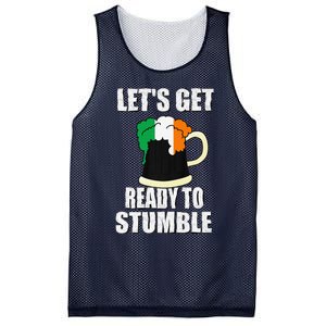 Saint Patrick's Day Tee Lets Get Ready To Stumble Mesh Reversible Basketball Jersey Tank